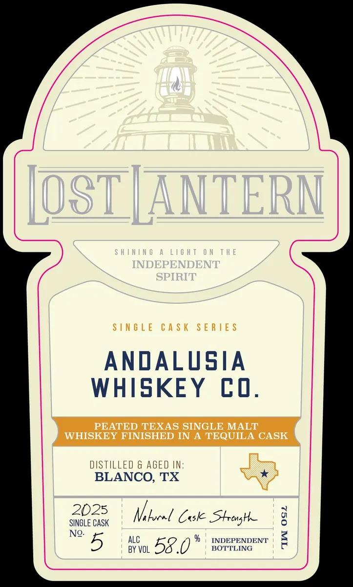 Label for Lost Lantern, whiskey, filed by Lost Lantern Whiskey
