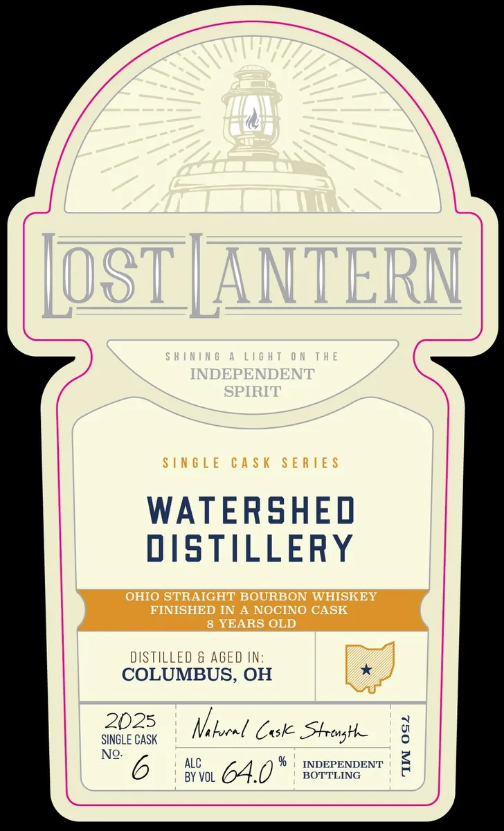 Label for Lost Lantern, Single Cask Series, whiskey specialty, filed by Lost Lantern Whiskey