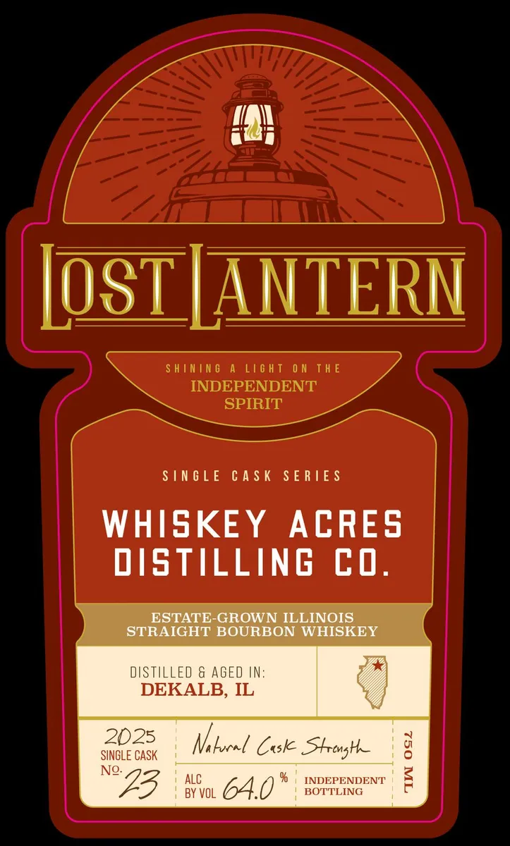 Label for Lost Lantern, straight bourbon, filed by Lost Lantern Whiskey