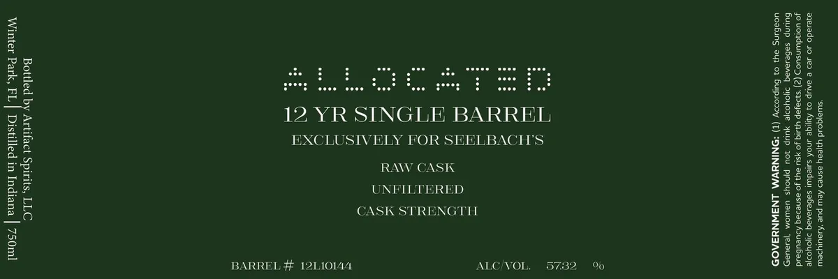 Label for Allocated Rye, rye, filed by Forward/Slash