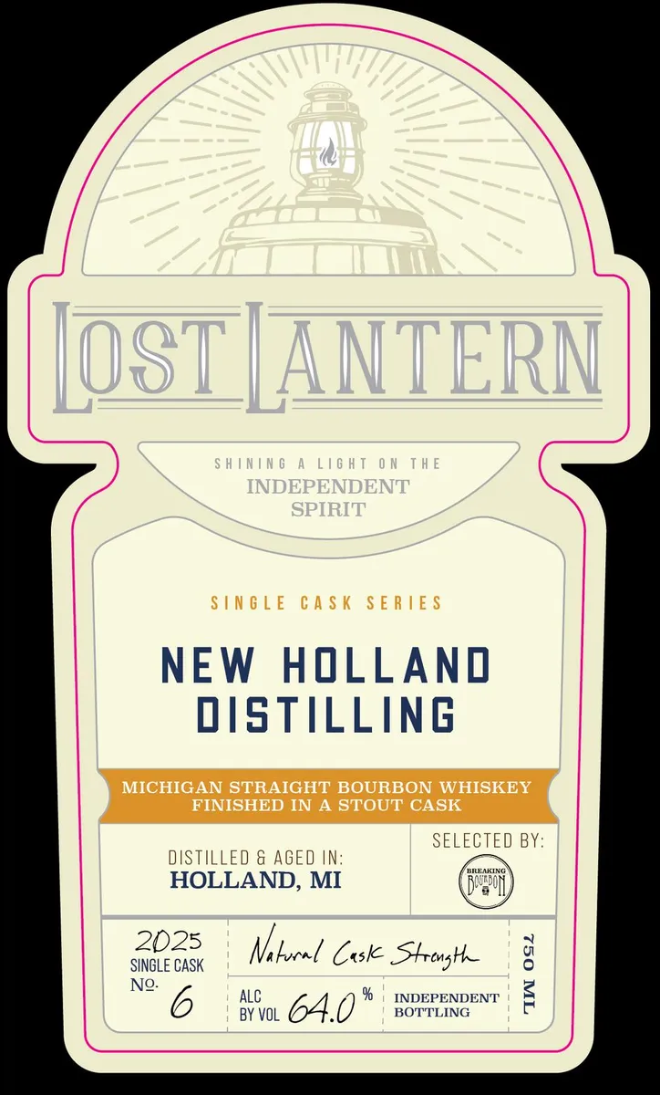 Label for Lost Lantern, New Holland, whiskey specialty, filed by Lost Lantern Whiskey