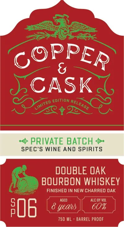 Label for Copper & Cask, bourbon, filed by Ferris Spirits