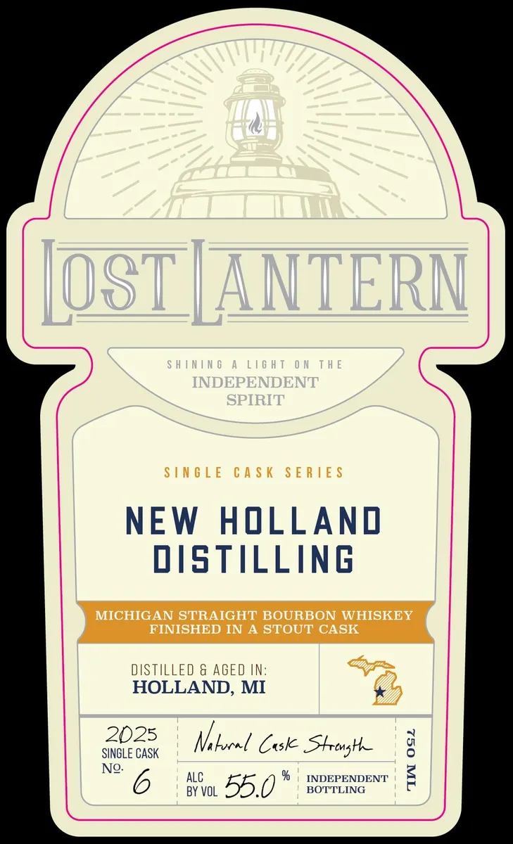 Label for Lost Lantern, New Holland, whiskey specialty, filed by Lost Lantern Whiskey