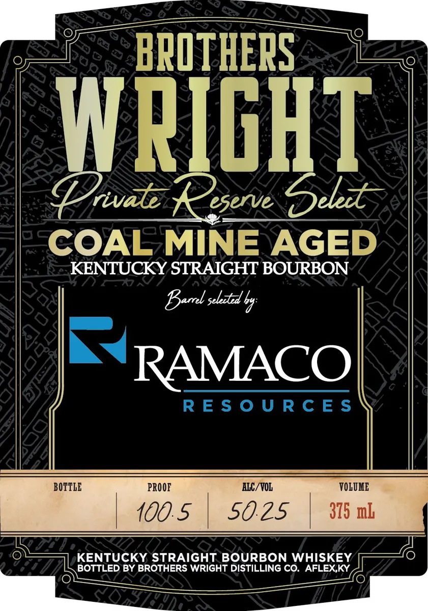 Label for Private Reserve Select, straight bourbon, filed by Brothers Wright Distilling Co